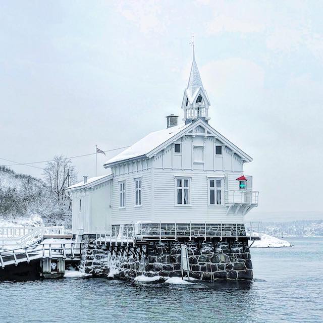 A house on a fjord in Oslo, Norway